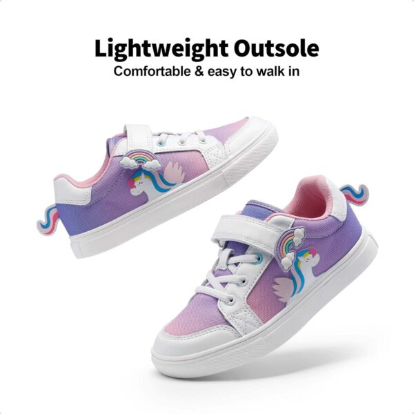 DREAM PAIRS Girls Fashion Trainers Slip-On (Little/Big Kids) - Lightweight Mesh Gym & School Shoes for Girls, Protective Toe - Image 5