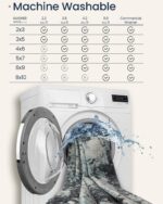 90x150 cm Modern Abstract Rugs Living Room Non-Slip Soft Low-Pile Washable Rug for Hallway, Bedroom, and Kitchen-Blueblack - Image 4