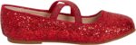 Girls Glitter Ballet Shoes Kids Flat Elastic Strap Ballerina Party Shoes Wedding Bridesmaid Shoes - Image 2