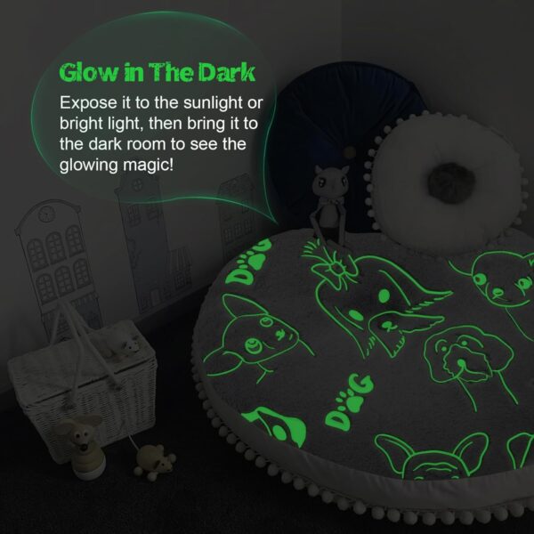 MeMoreCool Kids Floor Pillow Seating Round Floor Cushion Glow in Dark, Large Floor Pillow for Kids, Child Floor Pillow Cushion for Sitting, Big Circle Pillow Seat for Floor Playroom Reading Nook - Image 8