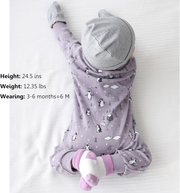 Newborn Baby Boys Girls one-Piece Sleepsuit 3 Pack 2-way Zip Footed Pajamas for Play and Sleep - Image 4