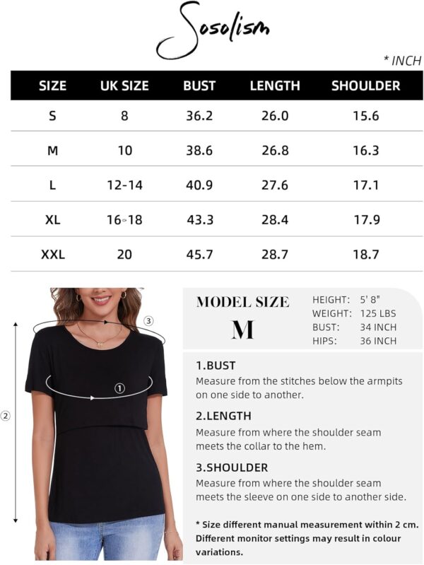 Sosolism Essential Nursing Tops Summer Breastfeeding Tshirt Short Sleeve Soft Feeding tee for Women - Image 6