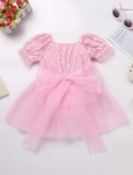 Odizli Baby Girls 1st Birthday Outfit Short Sleeve Boho Lace One Tulle Romper Dress + Bowknot Headband Cake Smash Photo Shoot - Image 3
