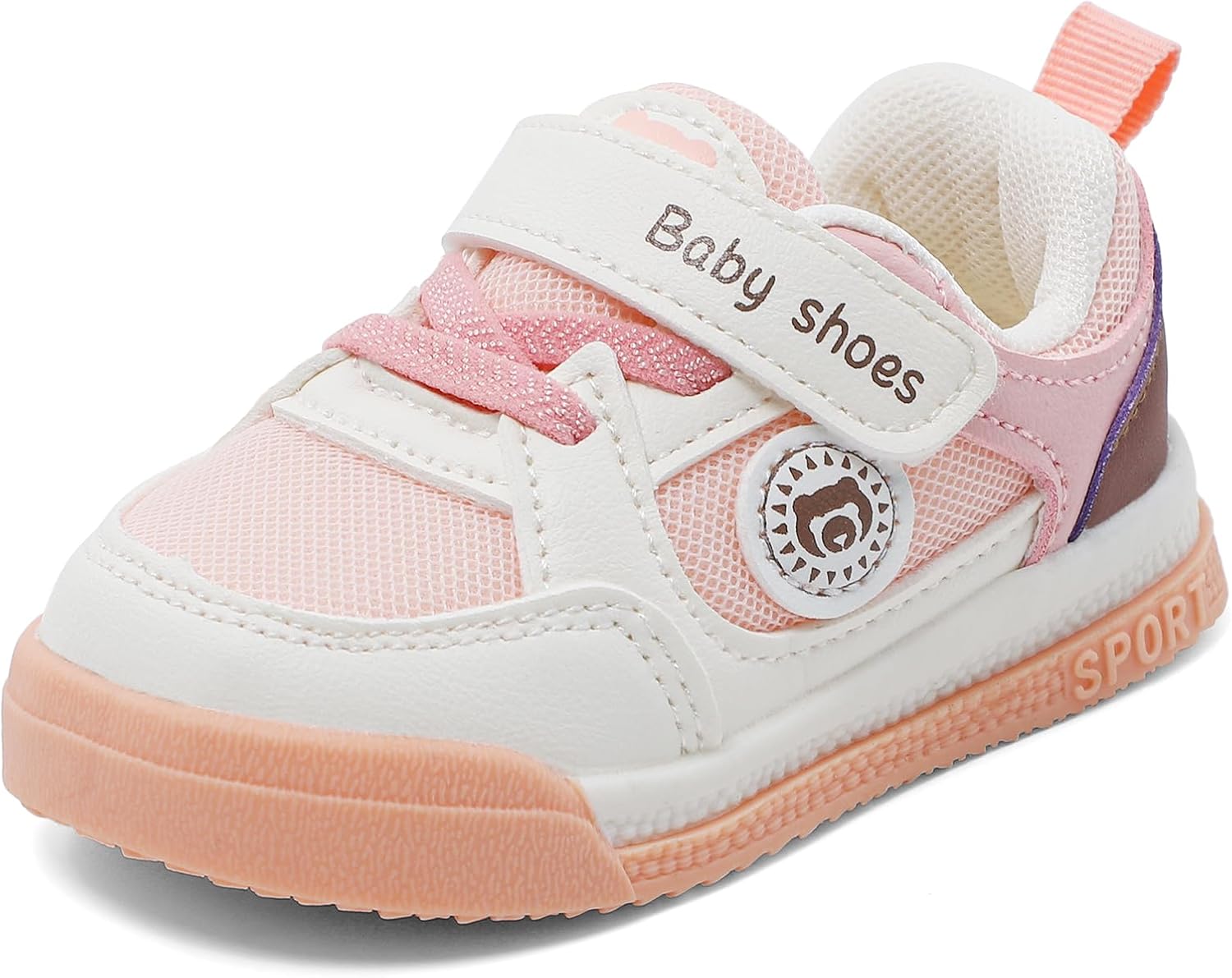 71v4R3bHOcL._AC_SL1500_.jpg MASOCIO Baby Boys Girls First Walking Shoes Infant Toddler Trainers Non-Slip Shoes - Image 1