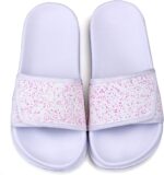 ydscsci Girls Slide Sandals Glitter Sequins Pool Sliders Kids Shower Slippers Beach Flip Flops Hook and Loop Non-slip Thick sole Little Kid - Image 5