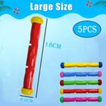 5Pcs Diving Sticks - Swimming Pool Dive Sticks Sinkers for Kids 7-12, Underwater Diving Toys Training for Girls Boys Gifts - Image 2