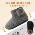 JOINFREE Baby Girls Boys House Shoes Baby Slippers with Non-Slip Rubber Sole Toddlers Cozy Home Booties - Image 4