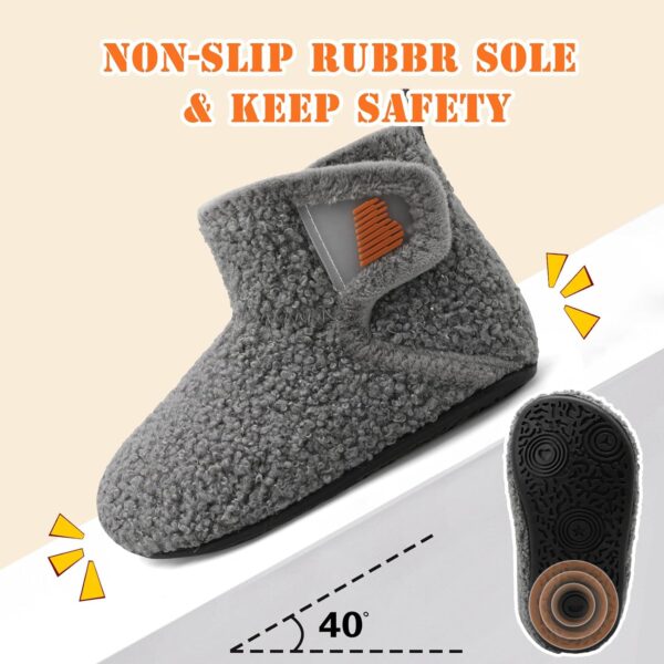JOINFREE Baby Girls Boys House Shoes Baby Slippers with Non-Slip Rubber Sole Toddlers Cozy Home Booties - Image 4