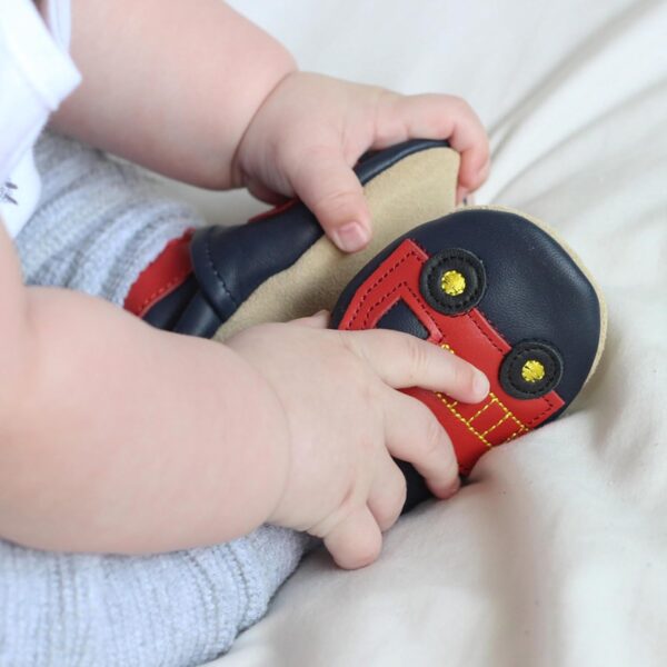Dotty Fish Baby Boy's Fire Engine First Walker Shoe - Image 4