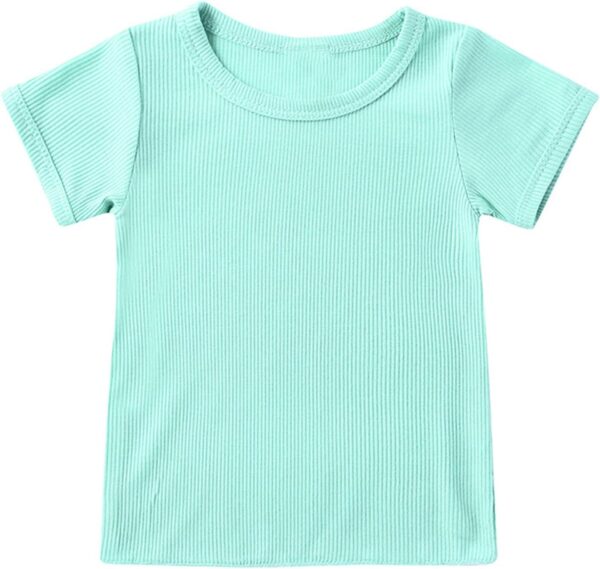 Oyolan Baby Girl Boy 2-Piece Shorts Set Short Sleeve T-Shirt Tops and Shorts Bloomers Summer Outfits - Image 2