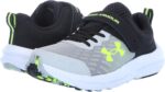 Under Armour Bps Assert 10 Ac boys Shoes, (102) Mod Gray/Black/High Vis Yellow, 2 Wide Little Kid - Image 7