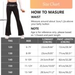 HZHSGLY Girls Flared Leggings,Kids Athletic Leggings,High Waisted Dance Yoga Pants for Ages 5-14 - Image 2