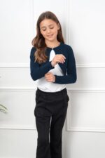 Girls Long Sleeve Cardigan Childrens Kids Bolero Shrug - Image 6