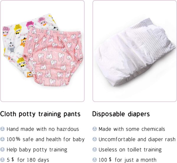 Max Shape Potty Training Pants Girls 2T,3T,4T,Toddler Training Underwear for Baby Girls 4 Pack - Image 5