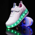 Boys and Girls LED Roller Skates Shoes with Double Wheels Trainers Technical Retractable Skateboarding Shoes for Kids Light up Shiny Luminous Sneakers Best Gift for Party Birthday Christmas Day - Image 5