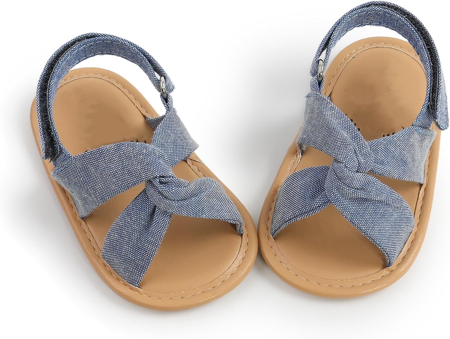 71x0Yba2LCL._AC_SL1500_.jpg Baby Girls Sandals Summer Cotton Sandals and Walking Shoes Open Toe Sandals - Image 1