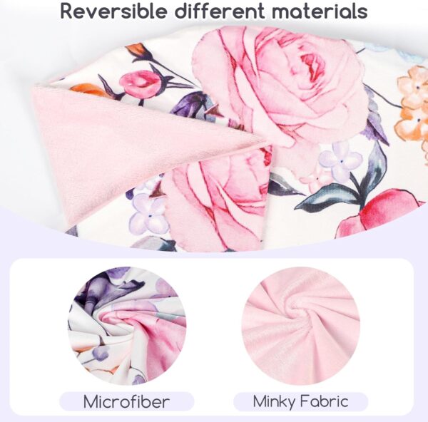 Newborn Lounger Cover for Boys Girls, Soft Comfortable Baby Lounger Cover 1 Pack Reversible Removable Fleece Slipover for Infant Lounger Pillow, Stylish Floral (Cover Only) - Image 4