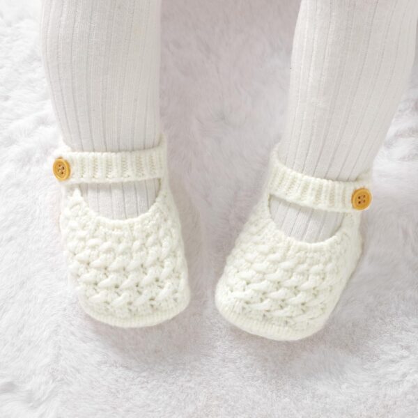 Neiwech Baby Booties Hand Knit Boots Slippers Soft Warm First Walkers Socks Shoes for Newborn Infan Boys Girls - Image 2