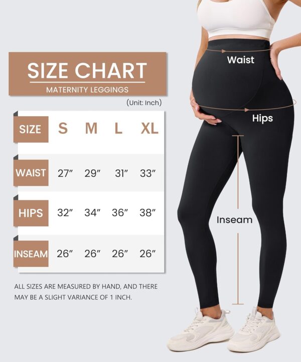 VALANDY Creamlush Maternity Leggings Over Bump Buttery Soft Belly Support Adjustable High Waisted Pregnancy Pants Yoga Pajama - Image 6
