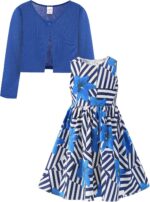 BONNY BILLY Girls Clothing Set 2 Pieces Long Sleeve Cardigan + Sleeveless Floral Print Dress Sets and Outfits - Image 9