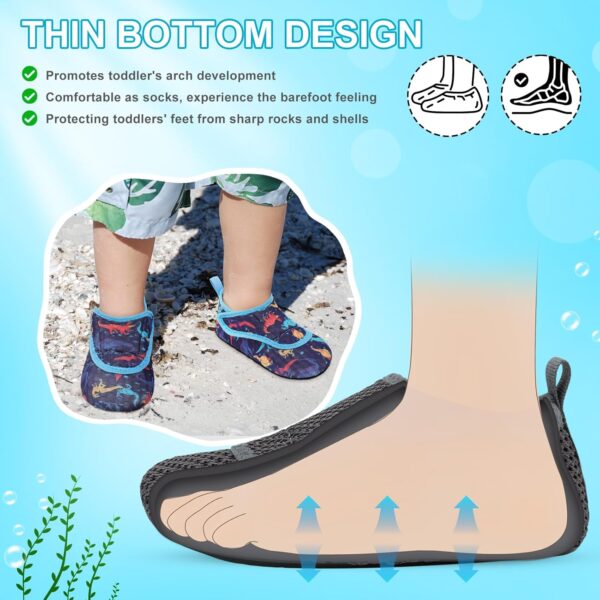 JOINFREE Toddler Girls Boys Water Shoes Quick-Dry Non-Slip Aqua Shoes Breathable Infant Water Socks for Swim Pool Beach - Image 5