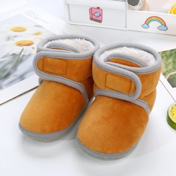 Baby Shoes Fleece Warm Booties Shoes Fashion Solid Color Non Slip Breathable Toddler Boots Boys Loafers - Image 5