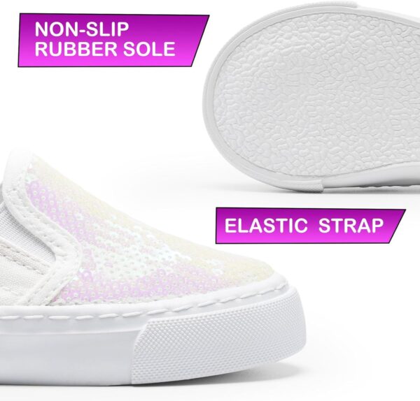 Unisex Kids Canvas Shoes Toddlers Sneakers Breathable Slip-on Trainers Pumps Plimsoles for Boy and Girls - Image 5