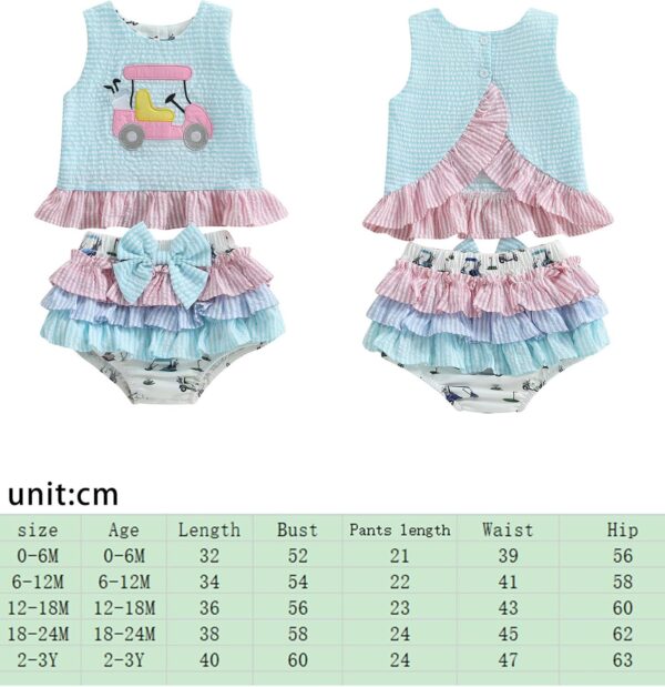 Dubute Toddler Baby Girl Summer Cute Outfits Ruffled Backless Sleeveless Tank Tops Tutu Bloomers Shorts Sets - Image 6