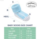 Organic Cotton Baby Socks, 12 Pairs, Unisex 0-6M - Soft, Hypoallergenic Newborn & Infant Socks - Baby Girl & Boy Gifts (UK, Age, 0 Months, 6 Months, Blue - Gray - White) - Image 9