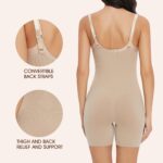 Women's Maternity Bodysuit Pregnancy Shapewear Shorts Bustless Sleeveless Tank Top Belly Support Rib Romper Jumpsuit - Image 5