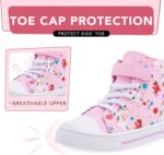 Unisex Trainers Easy Fasten Boys Girls Casual Sneakers Kids High Top Canvas Sports Shoes - Image 4