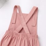 IBTOM CASTLE Baby Girls Boys One Letter Print Birthday Party Romper Overalls Cake Smash Corduroy Sleeveless Backless Bodysuit Photo Shoot Outfit - Image 5