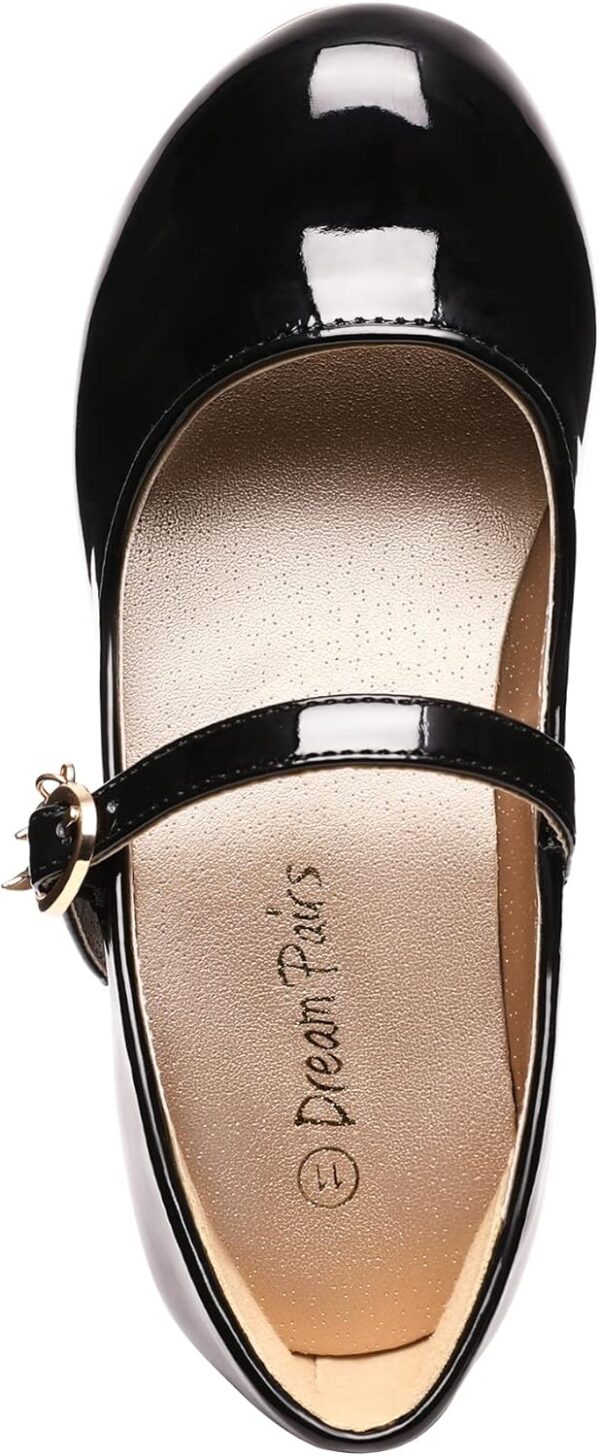 DREAM PAIRS Girls Mary Jane Low Heel Princess Flower Wedding Party Pump Dress Shoes - Image 5