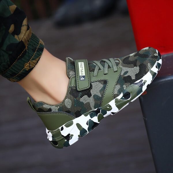 Little Boys Girls Sport Shoes Mesh Walking Footwear,Unisex Kids Sneakers Sports Running Boys Tennis Breathable Lightweight Fashion Camouflage Shoes for Boys - Image 5