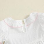 Toddler Baby Girls Birthday Dress Girl Summer Short Sleeve Cake Embroidery Smocked A-Line Dress Toddler Summer Princess Clothes for Kids Girl - Image 6