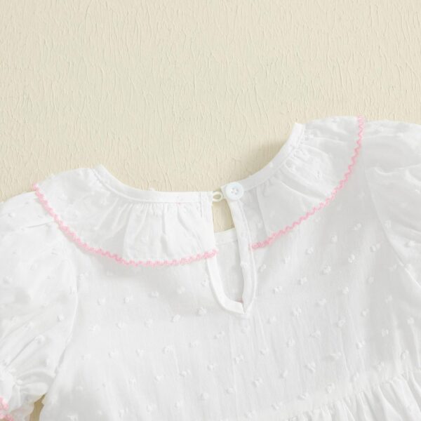 Toddler Baby Girls Birthday Dress Girl Summer Short Sleeve Cake Embroidery Smocked A-Line Dress Toddler Summer Princess Clothes for Kids Girl - Image 6