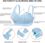 INTLMATE 3 Pack Women's Nursing Bra Seamless Wireless Night Sleep Nursing Maternity Bra Sleep Bralette with Removable Spill Prevention Pads and Bra Extenders - Image 2