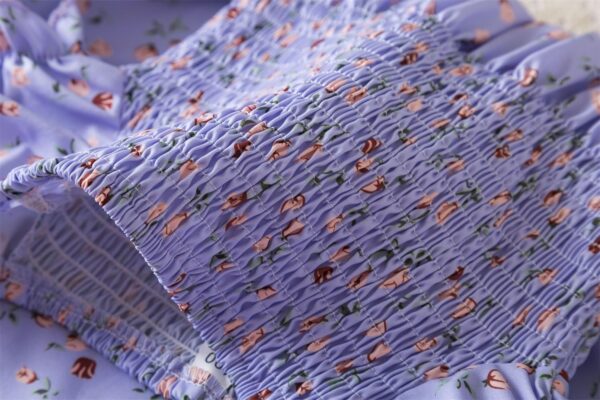 JiAmy Girls Dress Princess Puff Short Sleeve Summer Floral Baby Kids Dresses Lightweight Lovely Casual for 2-7 Years - Image 4