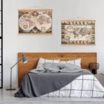 Benjia A4 Poster Frame Frames, Magnetic Light Wood Wooden Poster Hangers Hanger Hanging Kit for Canvas Artwork Art Print (21cm / 8.3&quot;, Teak Colour) - Image 6