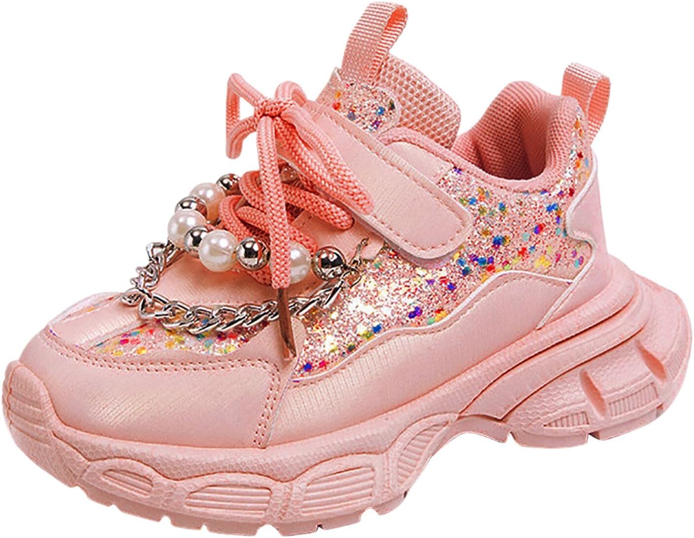 71zJOXjhQOL._AC_SL1500_.jpg Boys Girls Sneakers Kids Sports Athletic Shoes Walking Shoes Little Kid/Big Kid Children Kids Sneakers Girls Lace Shoes Fashion Mesh Lace Boots Non Slip Breathable Boots - Image 1