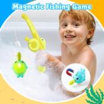 Bath Toys for 3+ Year Olds | Light Up Water & Magnetic Fishing Set with Wind-Up Floating Duck & Boat | Toddler Bath Time Sensory Play, Educational Bathroom Gift for Boys Girls (6 Interactive Pieces） - Image 3