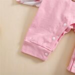 Baby Girl Clothes Baby Outfit Infant Clothes Set Heart Print Long Sleeve T Shirt With Overalls Pants Headband Clothing Set - Image 6