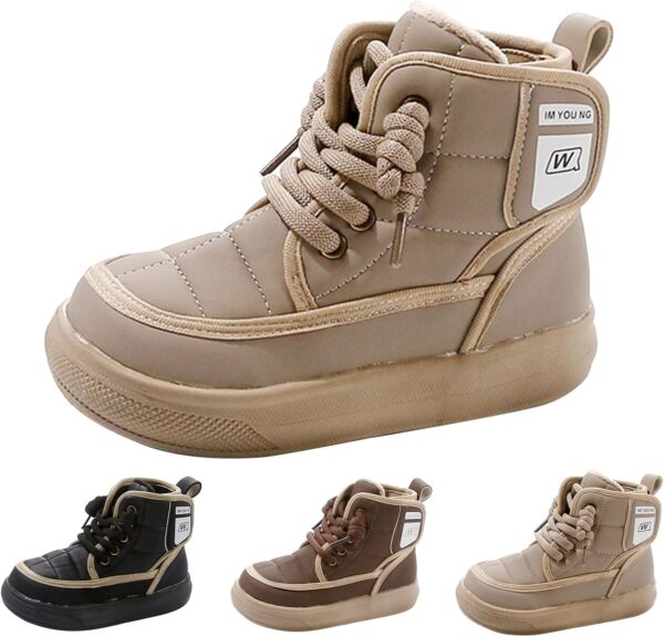 Size 5 Shoes Boys Boys And Girls Spring And Autumn Winter Fashion Thick Baby Cotton Boots Children's Two Padded Warm Children's Shoes Trendy Comfortable Cotton Shoes Boots Boy Boot T 11 - Image 2