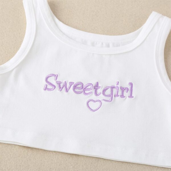 inlzdz Toddler Baby Girls Crop Tank Tops with Athletic Bloomers Pants Tracksuit Gymnastic Workout Active Set Dance Outfits - Image 4