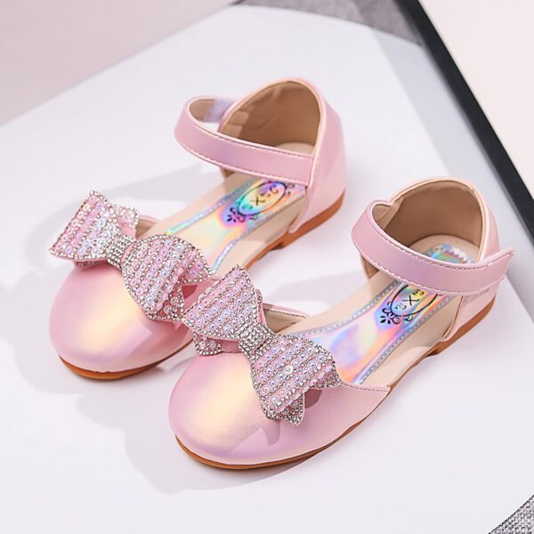 ROLAQDK Toddler Sandals Size 7 Flower Single Shoes Girls Dancing Sandals Baby Pearl Shoes Infant Shoes Shoes Kids Crystal Princess Shoes Bling Baby Shoes Summer Shoes for Toddler Girls - Image 7