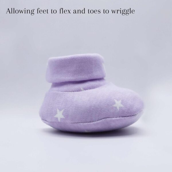 JEB TIFL Baby Booties - Pack of 3 - Soft & Adjustable, 100% Cotton Machine Washable, Essentials for Newborns - Image 5