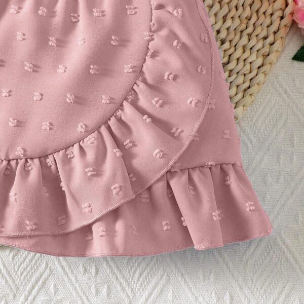 Toddler Baby Girl Clothes Ruffle Sleeve Tops Swiss Dot Skirt Infant Summer Outfits - Image 6