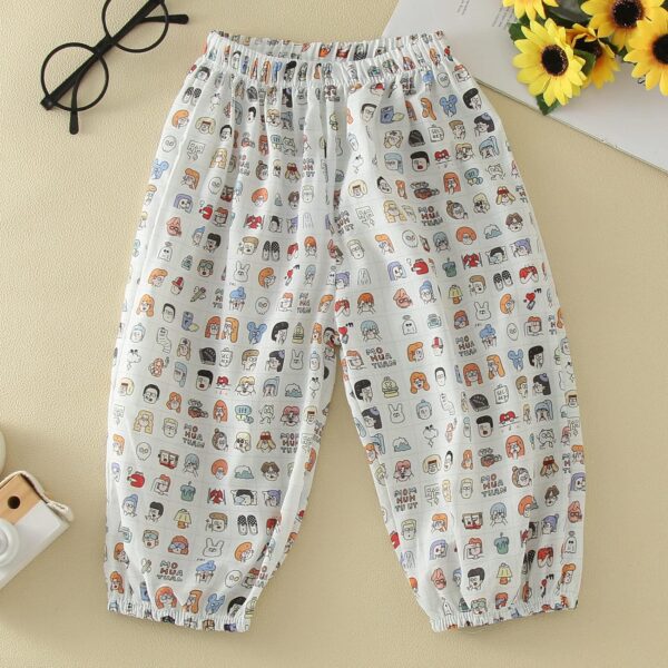 Toddler Kids Baby Girls Boys Cotton Pull On Cartoon Print Elastic Basic Harem Long Pants Bloomers Casual Joggers Leggings for Toddler Girls - Image 4