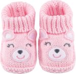 LACOFIA 2 Pairs Newborn Knitted Booties Soft Baby Boys Girls Bootees 0-3 Months - Image 2