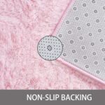Living Room Rug, Thick Pile Plush Area Rugs,Anti-Slip Rugs for Living Room,Bedside,Kids Room,Bedroom Big Carpet (Pink,160x230 cm) - Image 2